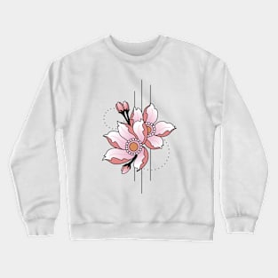 Lotus Flower Yoga Symbol Color Tattoo Aestetics 10 Crewneck Sweatshirt